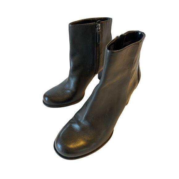 Ecco Womens Black Leather Heeled Boots Sz 41‎ (10-10.5) - Picture 10 of 10